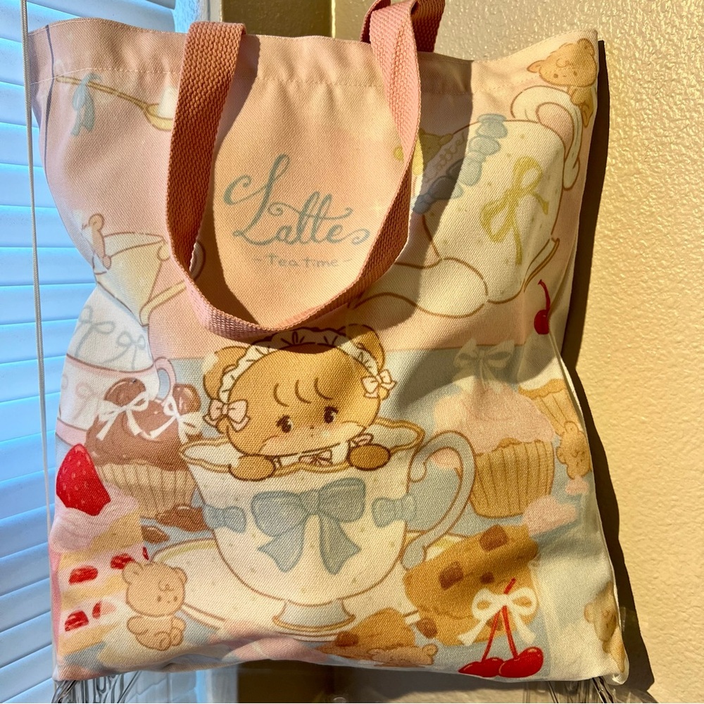 Mikko Latte Teatime Pink CanvasTote Bag